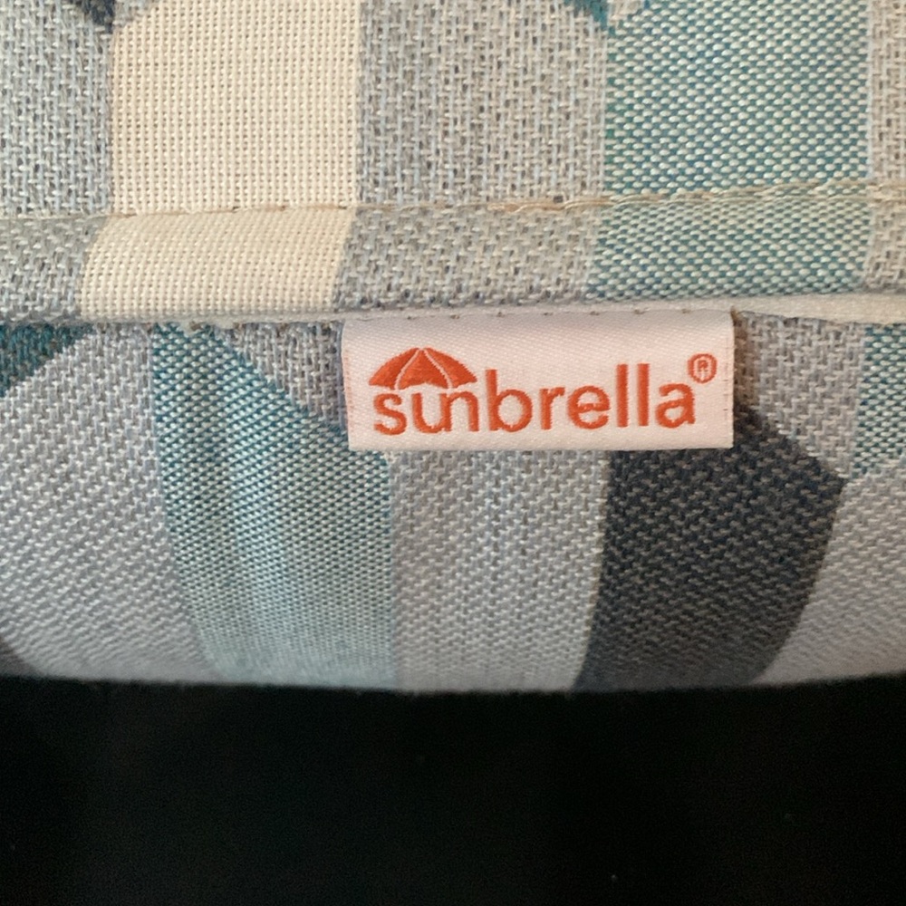 New Sunbrella Geometric Patterned Pillow - Picture 2 of 3